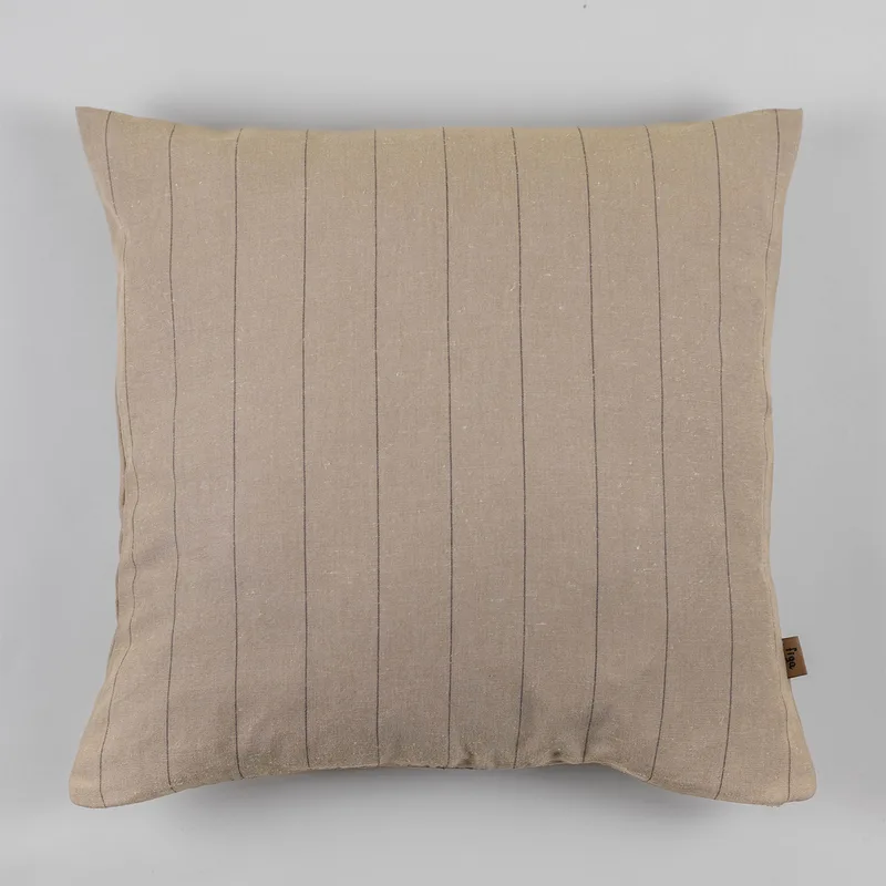 lniana poszewka w cienkie paski / latte — Figa Shop