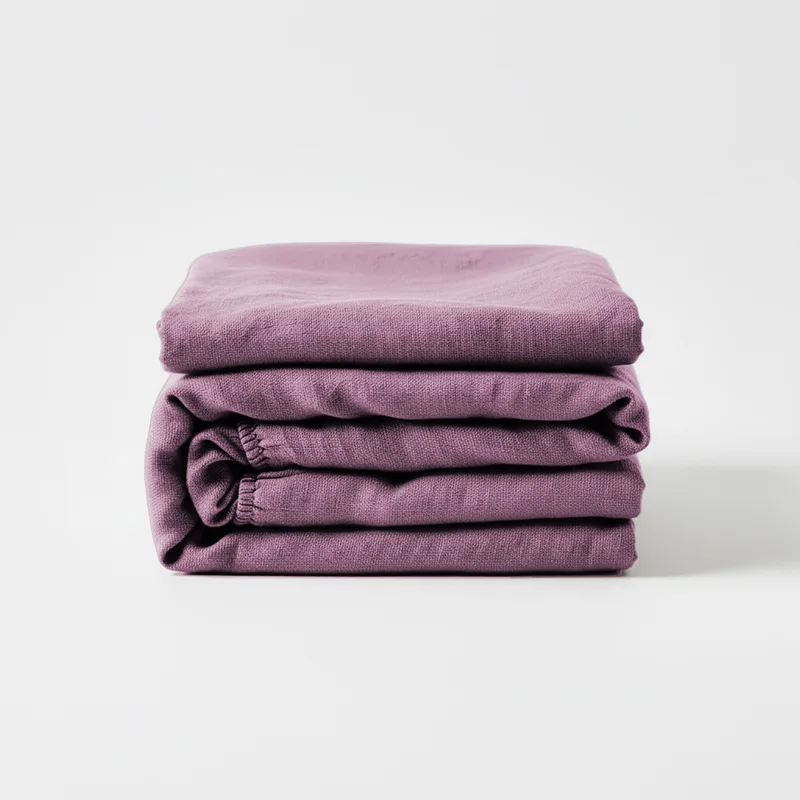 Prześcieradło lniane z gumką / chilly rose — Figa Shop