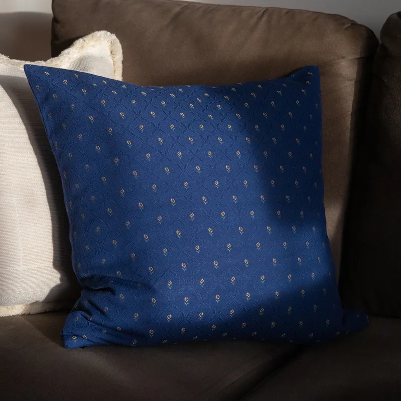 żakardowa poszewka ozdobna / royal blue — Figa Shop