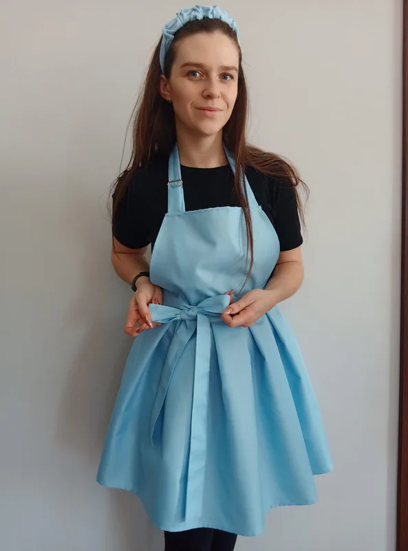 Fartuch ochronny o kroju sukienki baby blue — GIGULEK