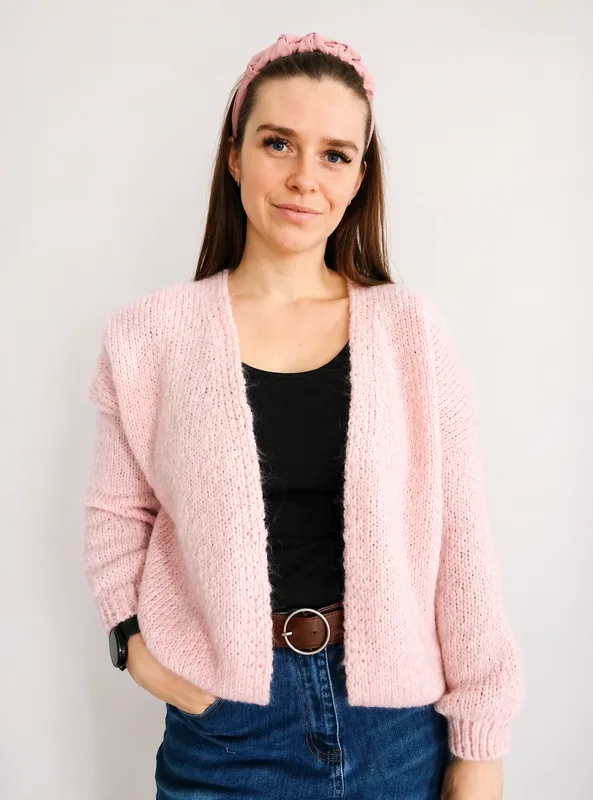 Sweter z wełny merino i moheru – Baby Pink — GIGULEK