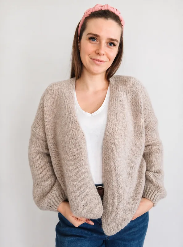 Sweter z wełny merino i moheru – Latte — GIGULEK