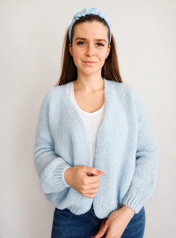 Sweter z wełny merino i moheru – Baby Blue — GIGULEK