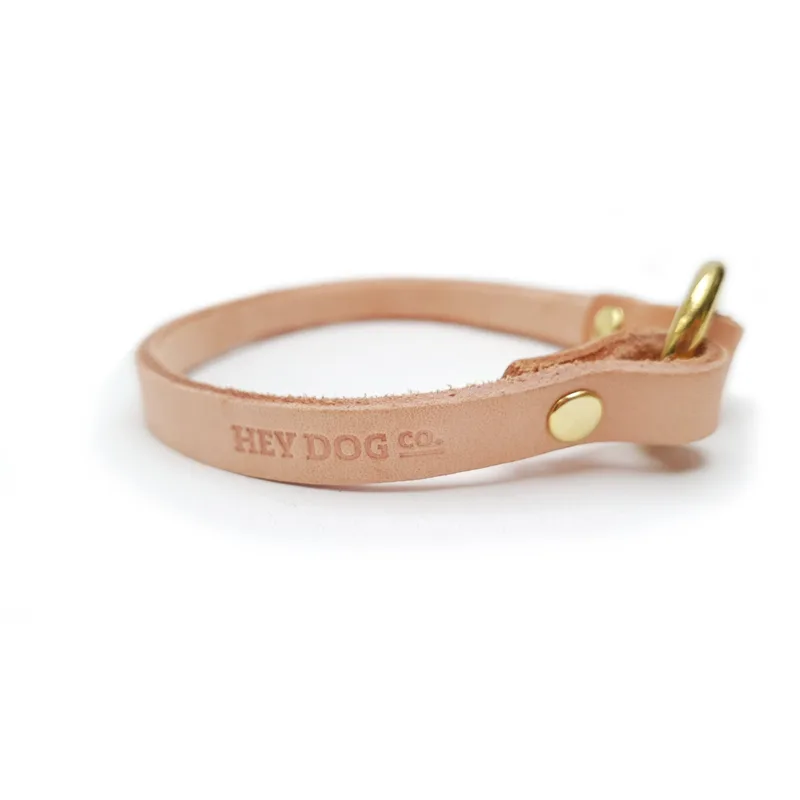 Nude ID collar — HEY DOG Co.