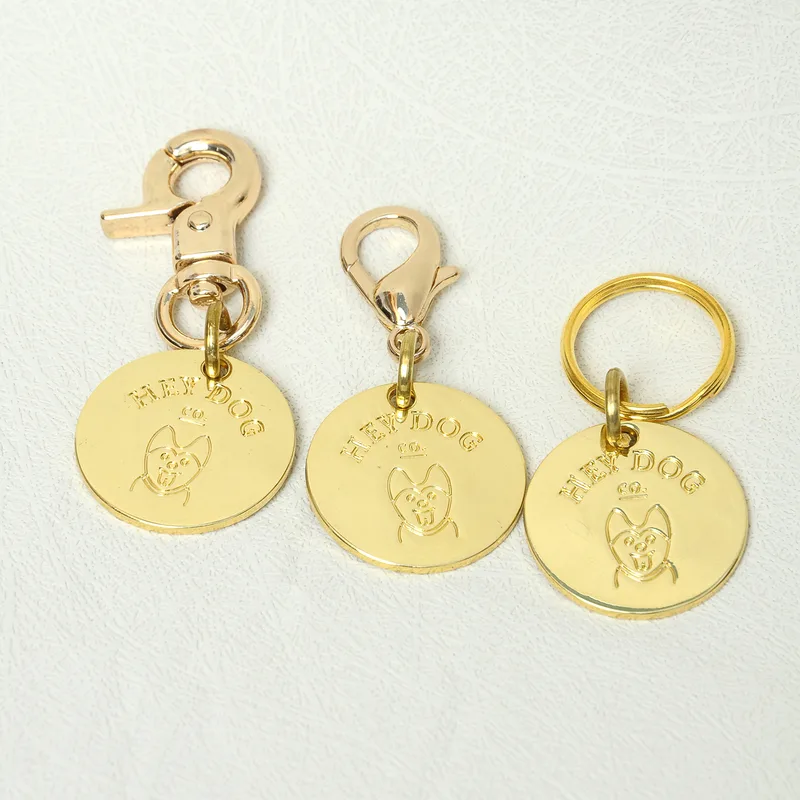 Dog ID tag (gold) — HEY DOG Co.