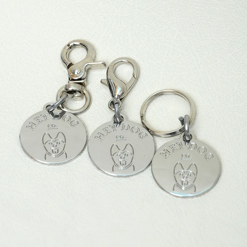 Dog ID tag (silver) — HEY DOG Co.