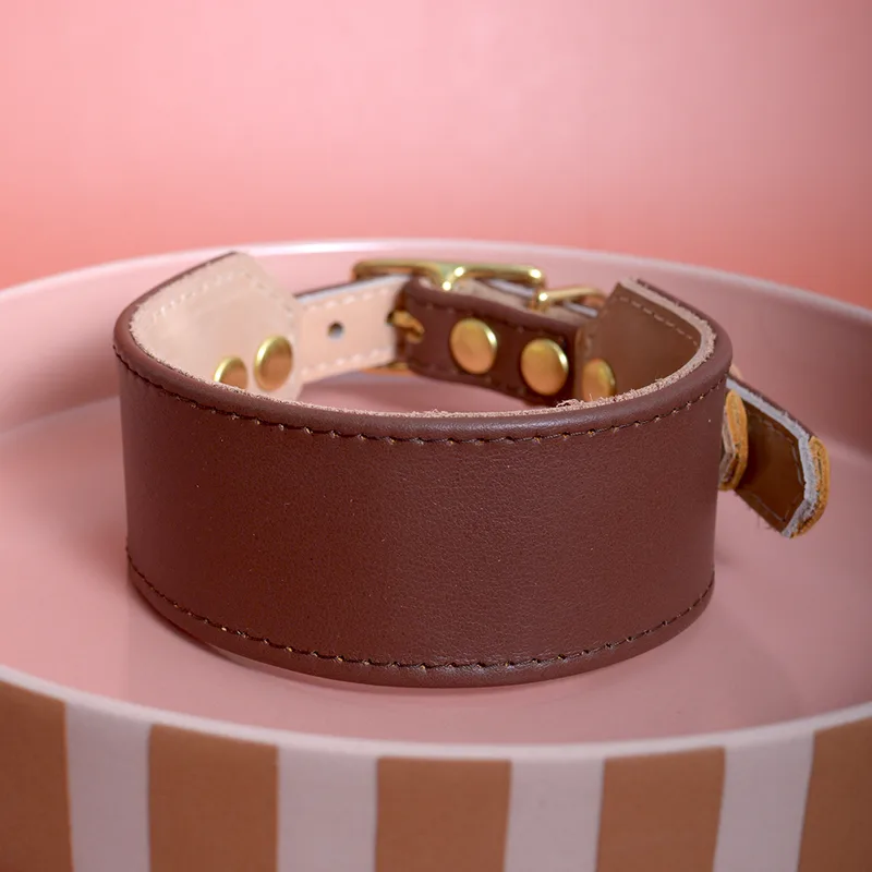 MILK CHOCOLATE wide collar — HEY DOG Co.