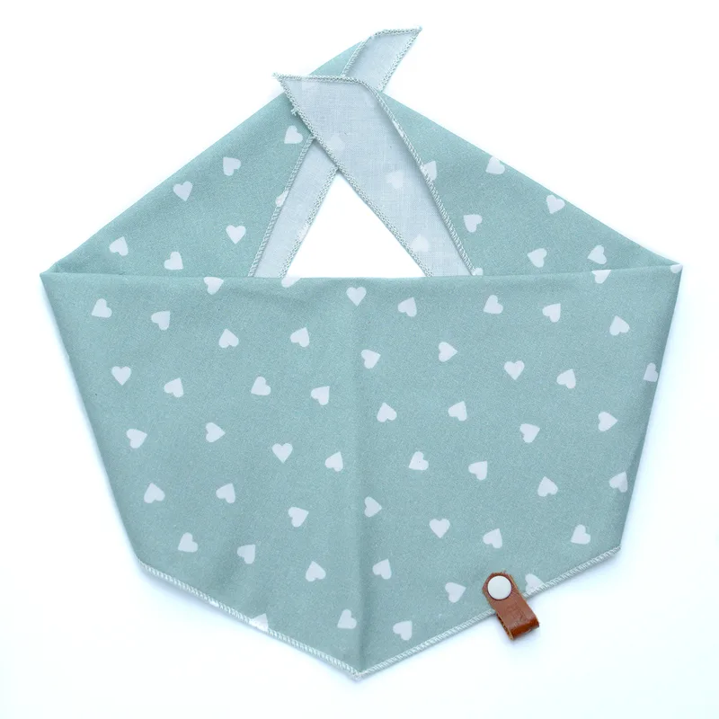 Green & Hearts bandana — HEY DOG Co.
