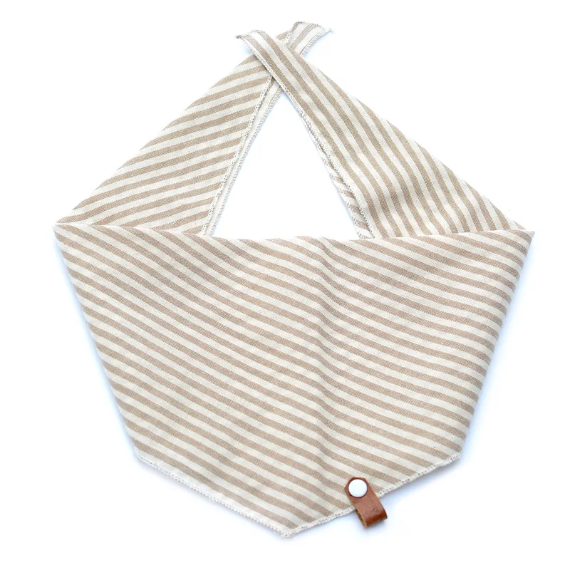 Beige bandana with stripes — HEY DOG Co.
