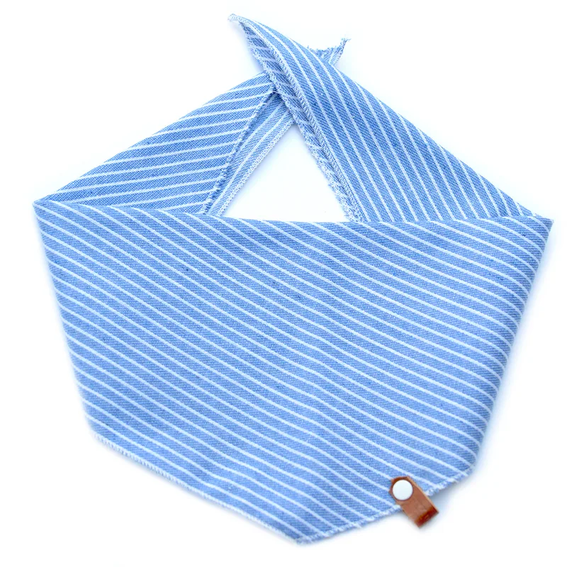 Blue bandana with stripes — HEY DOG Co.