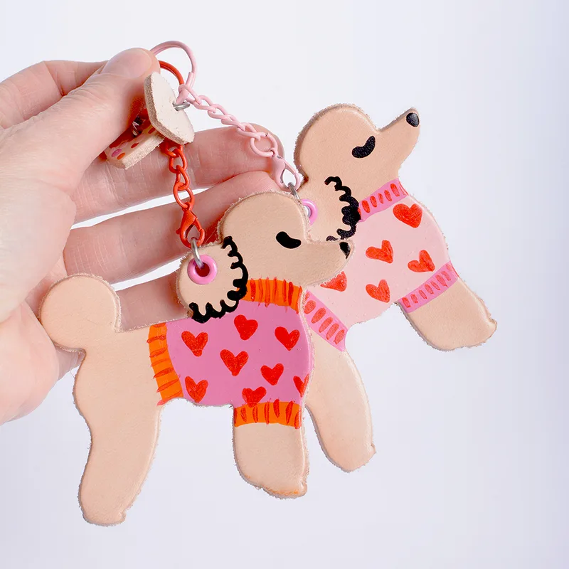 Valentine’s Day keychain – poodle — HEY DOG Co.