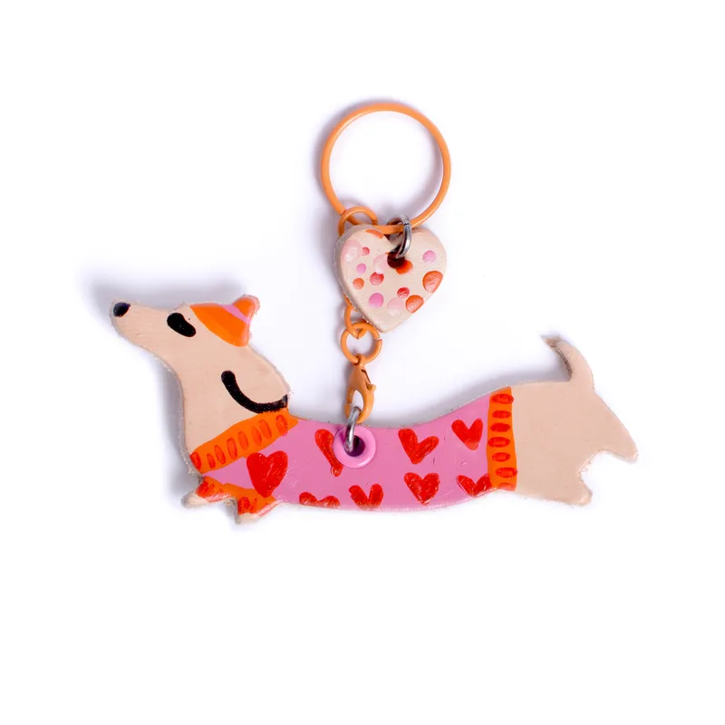 Valentine’s Day keychain – dachshund — HEY DOG Co.