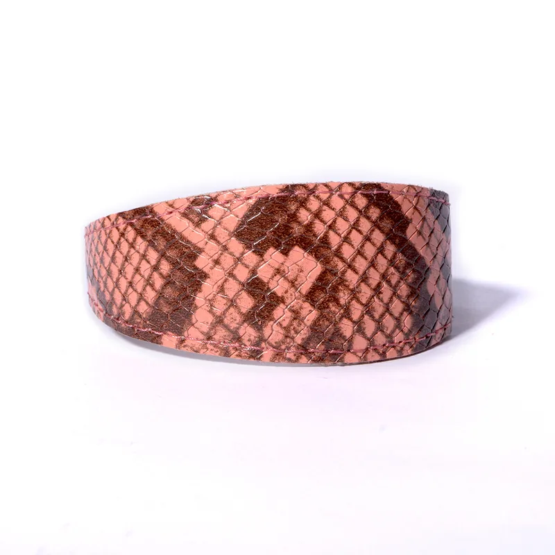 Snakeskin collar ellipse shape – Coral — HEY DOG Co.