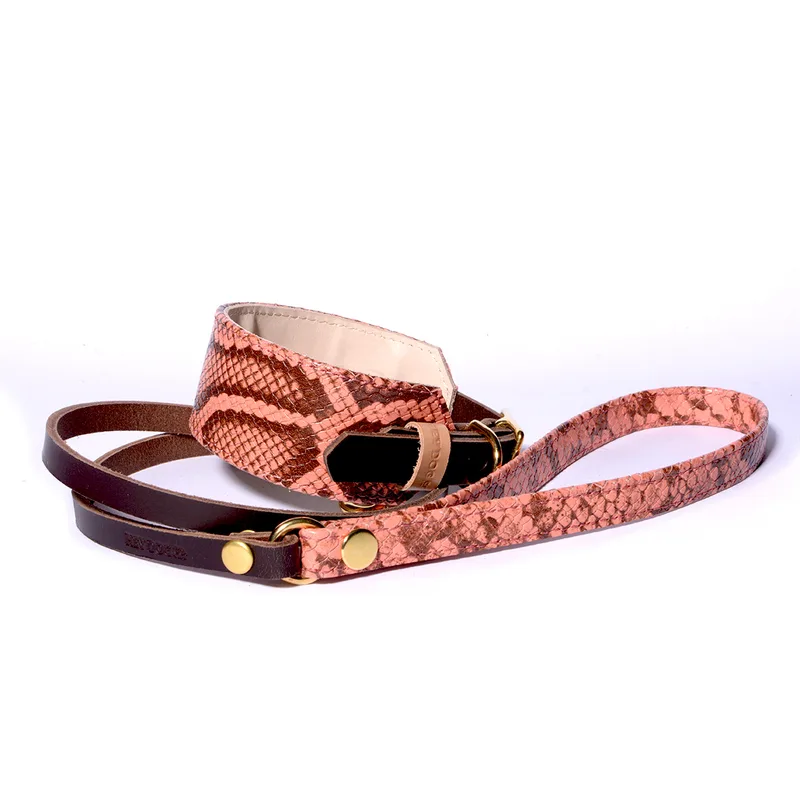 Snakeskin leash – Coral — HEY DOG Co.