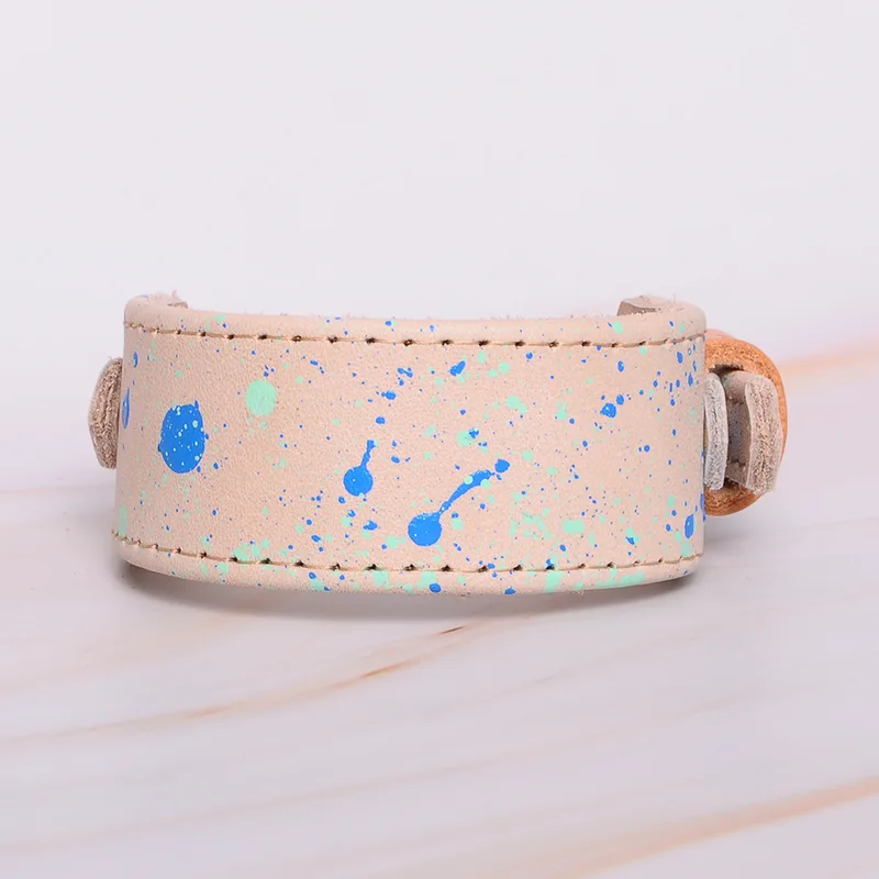 Minty Dots greyhound collar — HEY DOG Co.