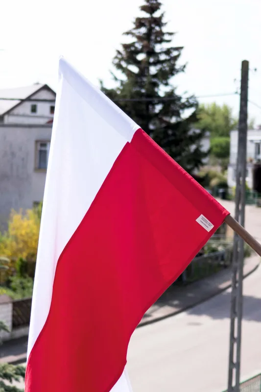 Bawełniano konopna flaga Polski (160x100cm) — KOMBINAT
