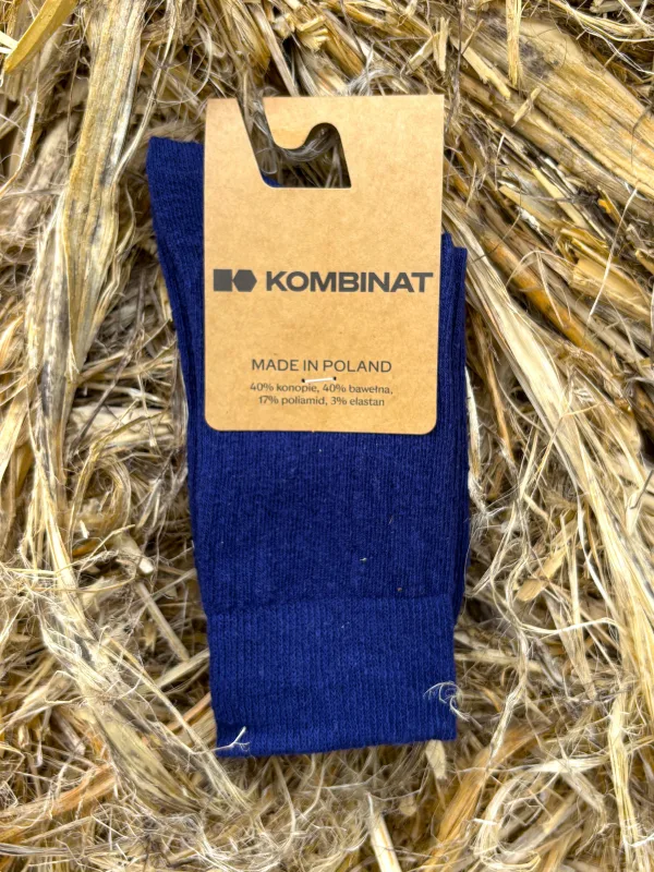 Skarpety konopno bawełniane granatowe — KOMBINAT