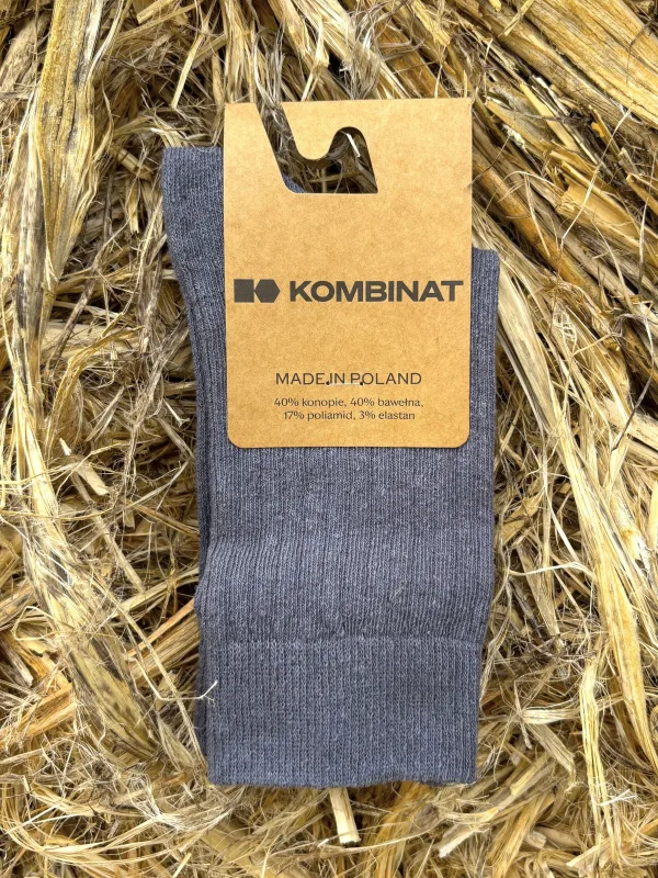 Skarpety konopno bawełniane szare — KOMBINAT