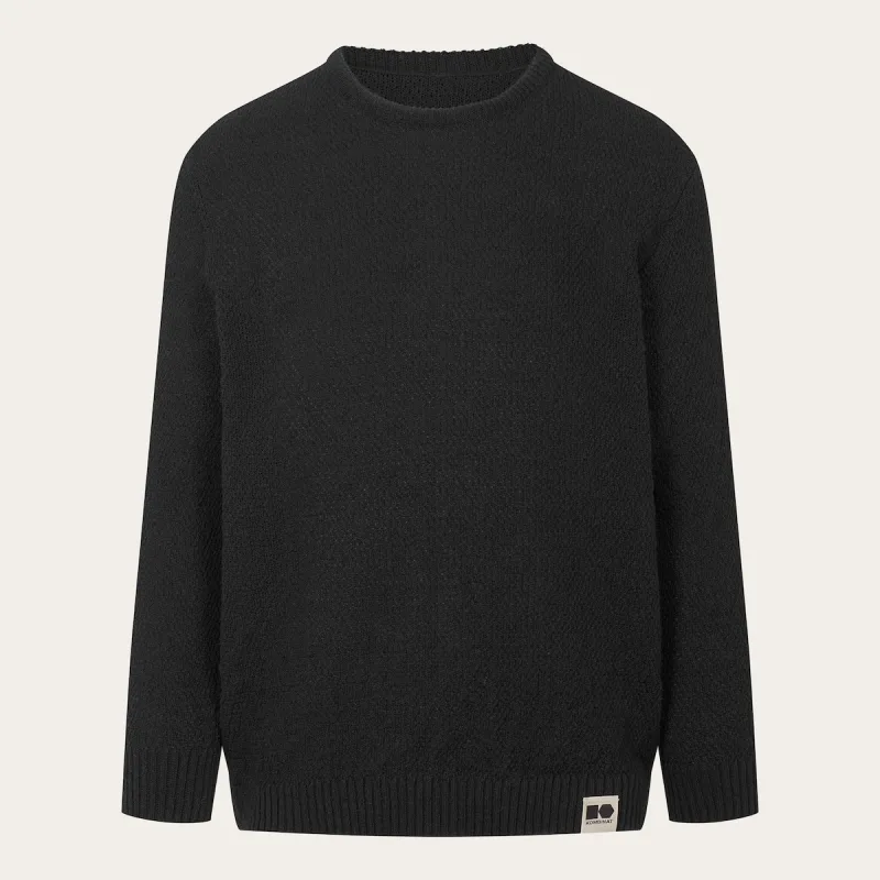 Sweter konopno bawełniany Czarny — KOMBINAT