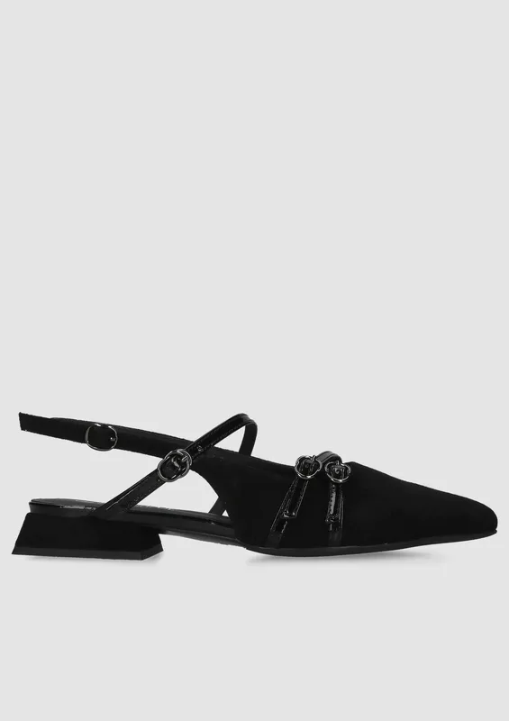 Czarne baleriny Marisa — Konopka Shoes