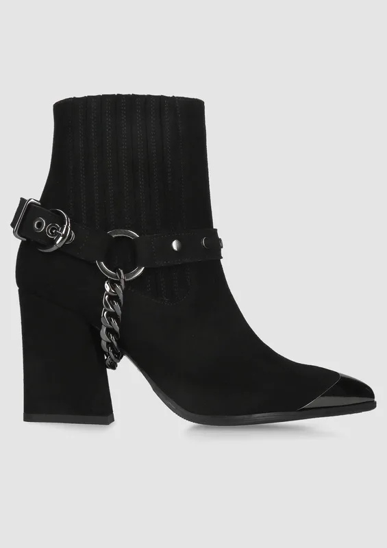 Czarne botki Vivienne — Konopka Shoes