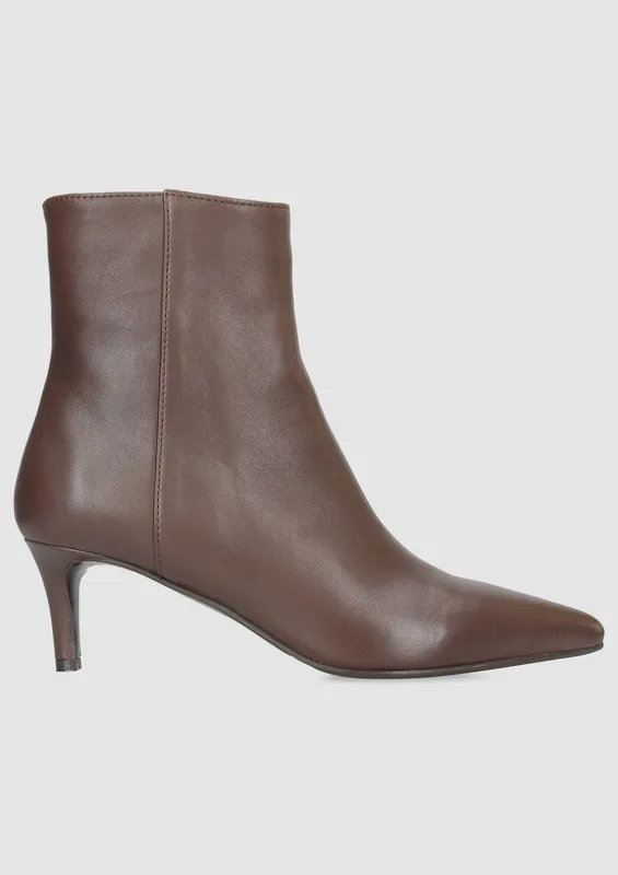 Brązowe botki Daphne — Konopka Shoes