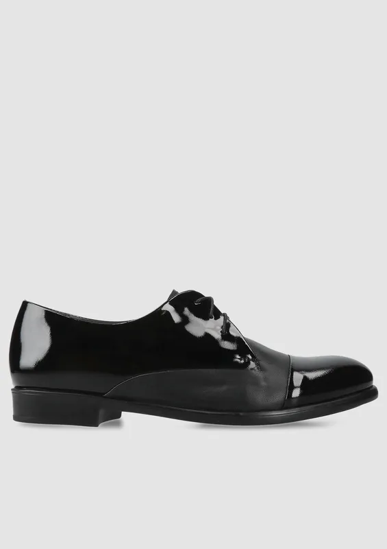 Czarne półbuty Amy — Konopka Shoes