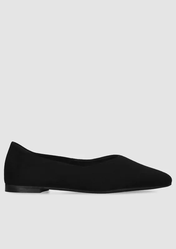 Czarne baleriny Lynda — Konopka Shoes