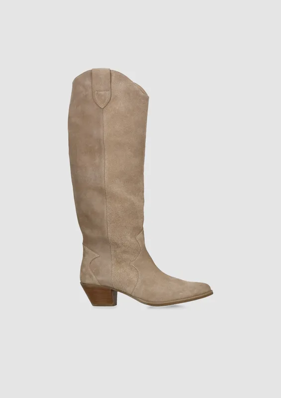 Beżowe kowbojki Else — Konopka Shoes