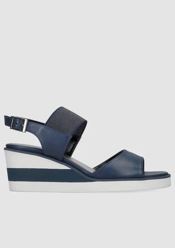 Granatowe sandały Jamila — Konopka Shoes