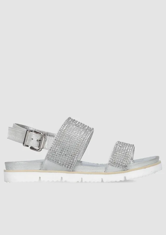 Srebrne sandały Mia — Konopka Shoes