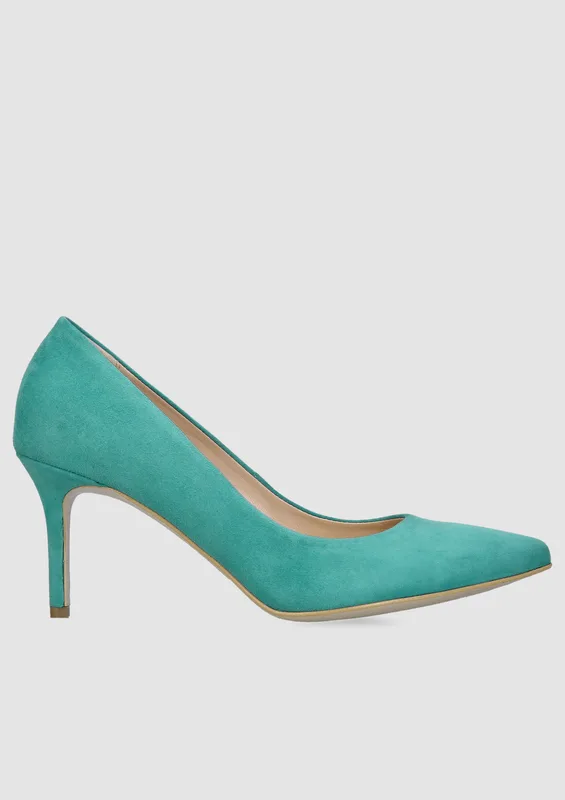 Zielone czółenka Penelope — Konopka Shoes