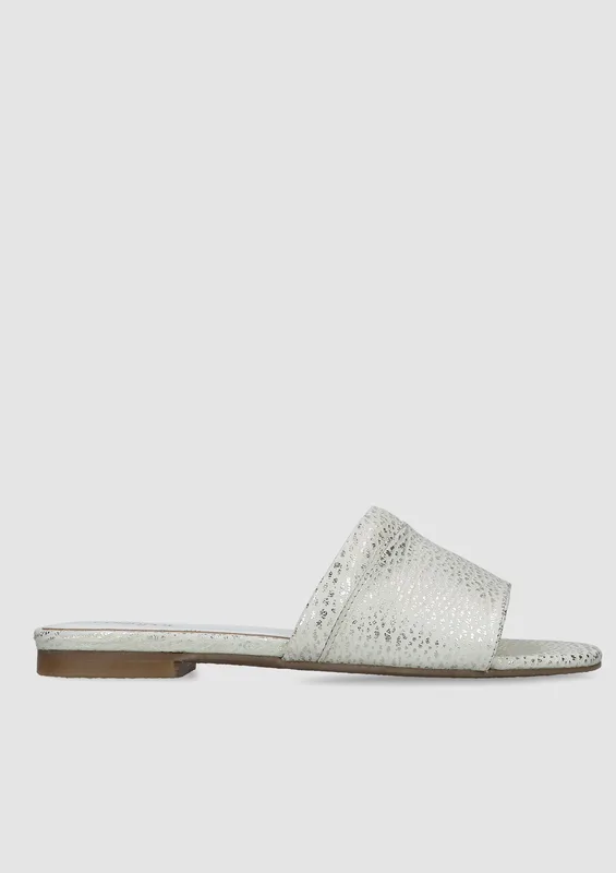 Złote klapki Giulia — Konopka Shoes