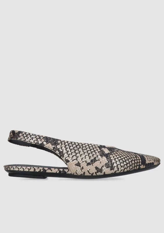 Złoto czarne baleriny Orelia — Konopka Shoes