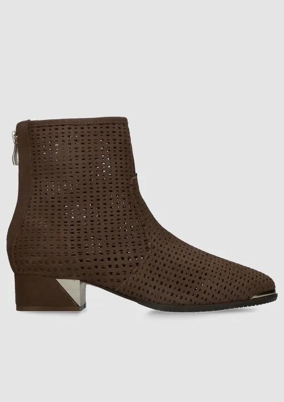 Brązowe botki Leila — Konopka Shoes
