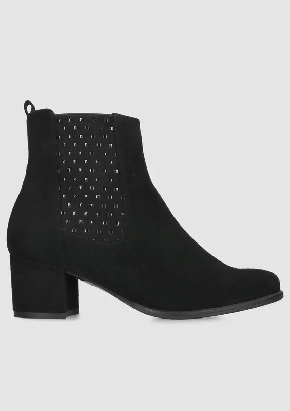 Czarne botki Hannah — Konopka Shoes