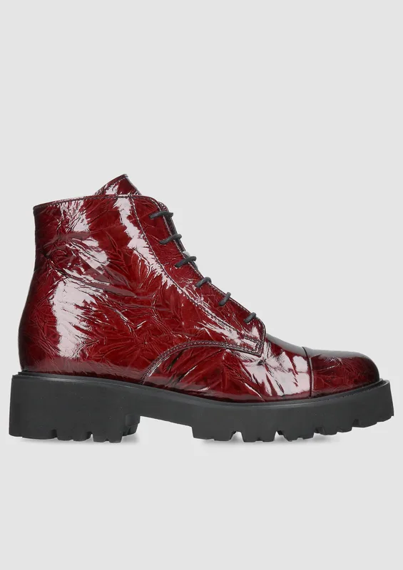 Bordowe botki Karola — Konopka Shoes