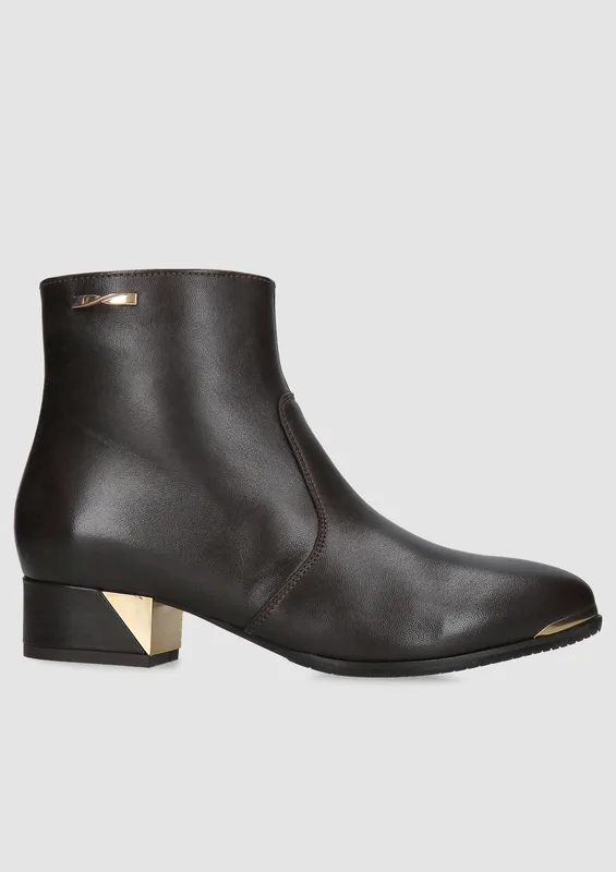 Brązowe botki Leila — Konopka Shoes