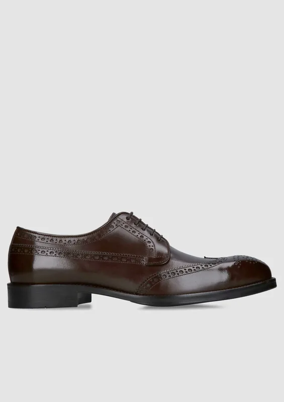 Brązowy szkot derbowy Feliciano — Konopka Shoes