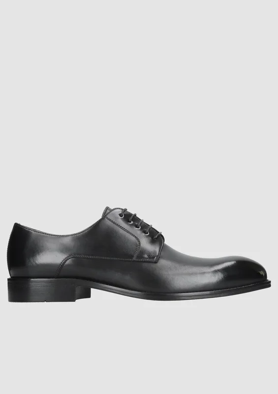 Czarne derby Feliciano — Konopka Shoes