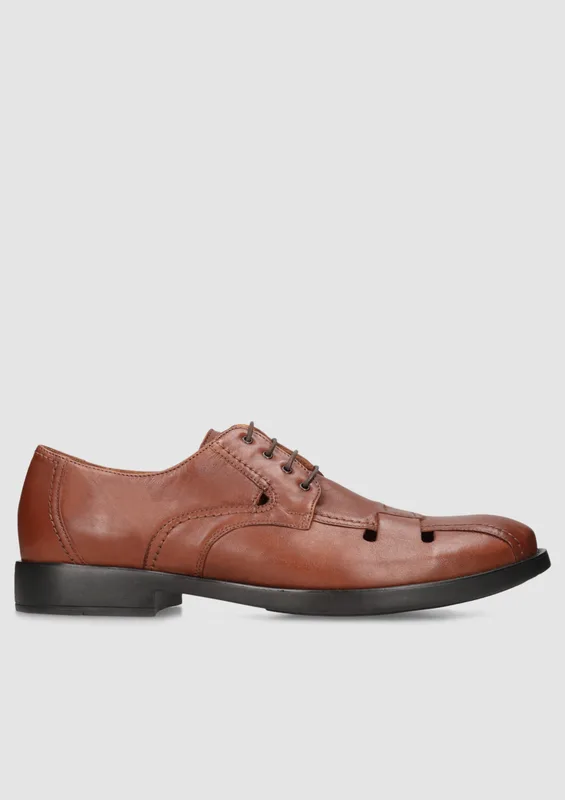 Brązowe półbuty Stave — Konopka Shoes