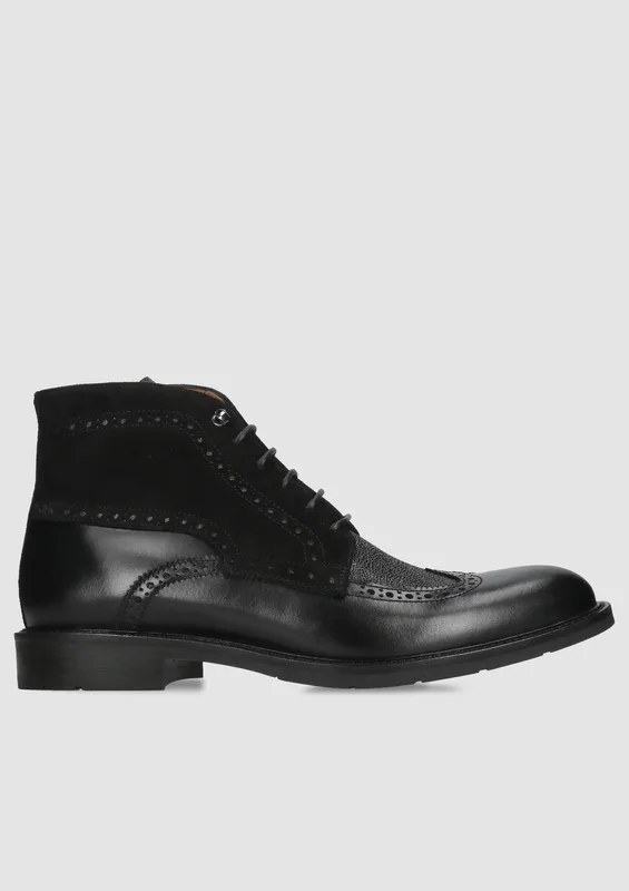 Czarne trzewiki Marceli II — Konopka Shoes