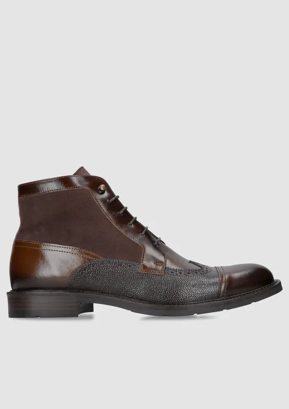 Brązowe trzewiki Marceli II — Konopka Shoes