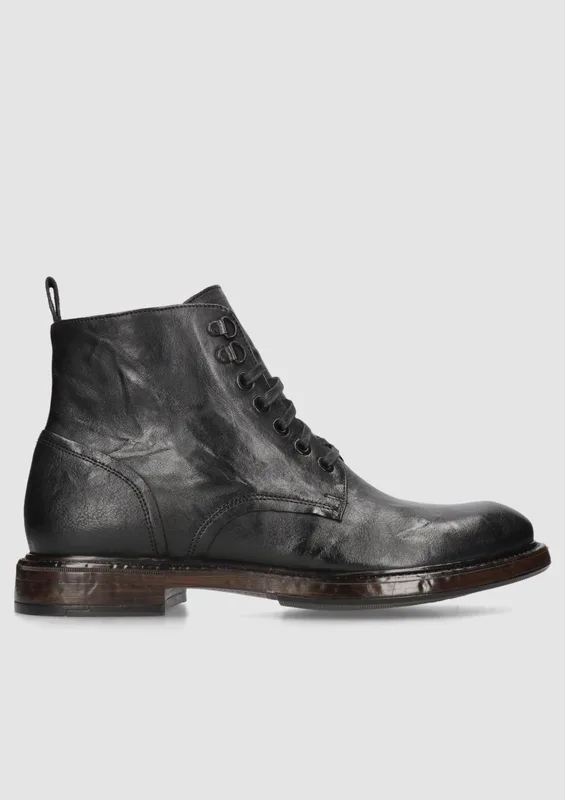 Czarne trzewiki Davide — Konopka Shoes
