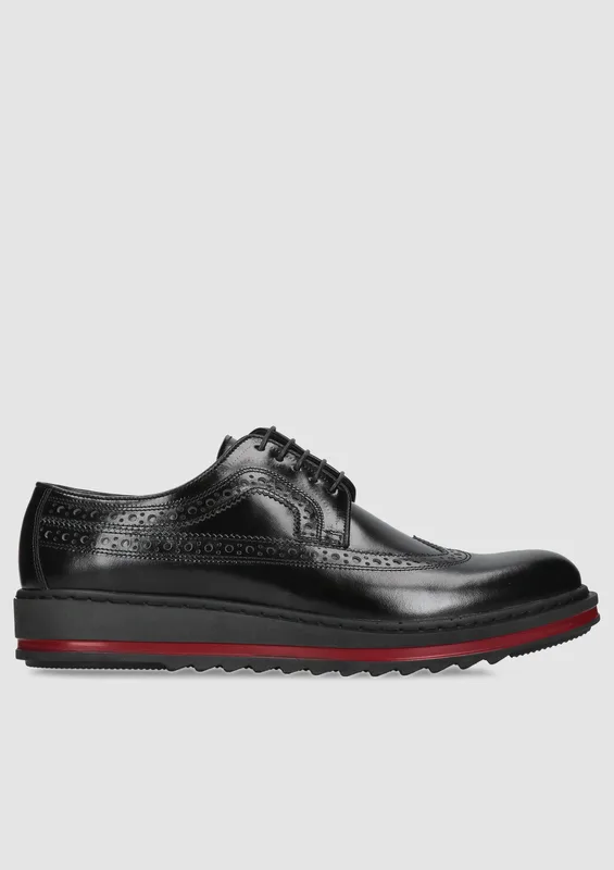 Czarne półbuty Logan — Konopka Shoes