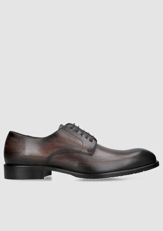 Brązowe półbuty Feliciano — Konopka Shoes