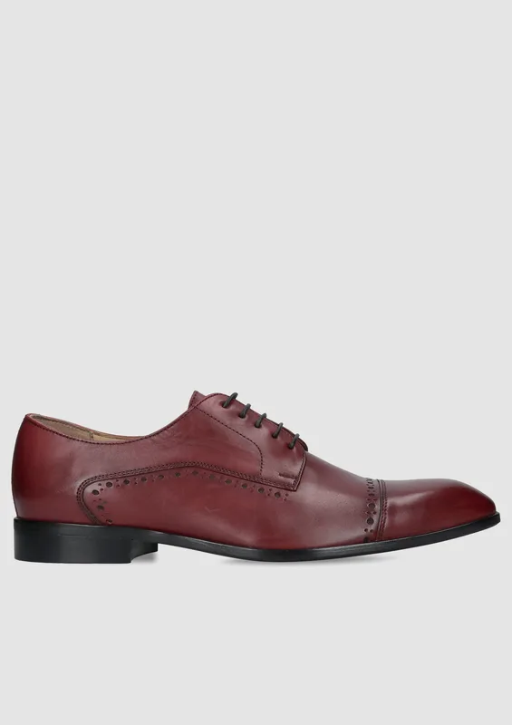 Bordowe półbuty Kevin — Konopka Shoes
