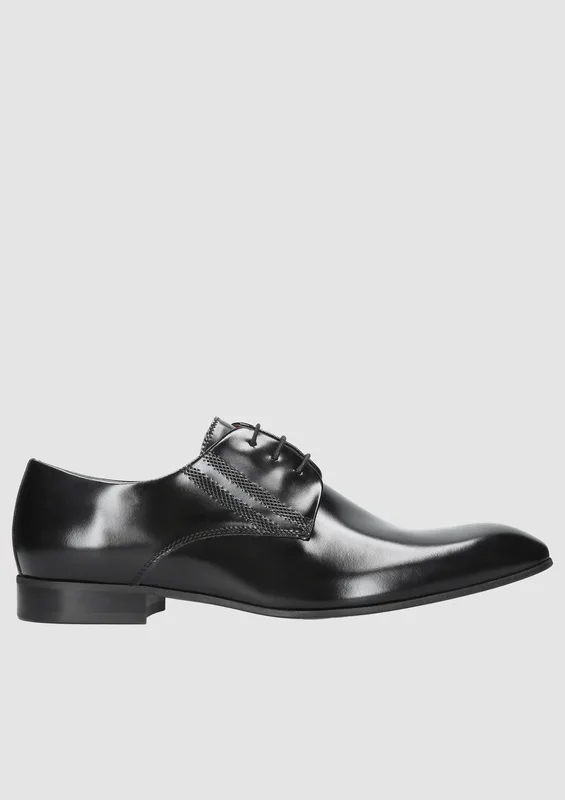 Czarne półbuty Kevin — Konopka Shoes