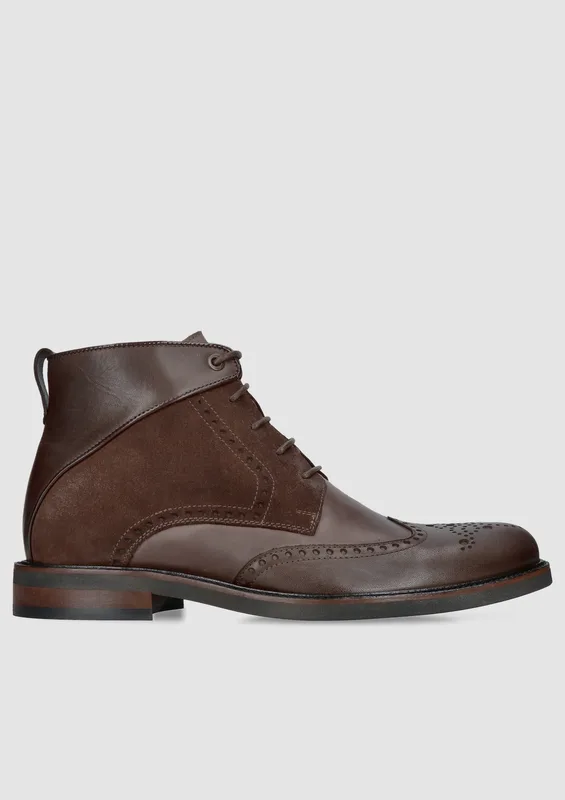 Brązowe trzewiki Enzo — Konopka Shoes