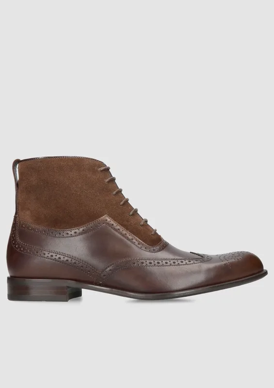 Brązowe trzewiki Karl II — Konopka Shoes